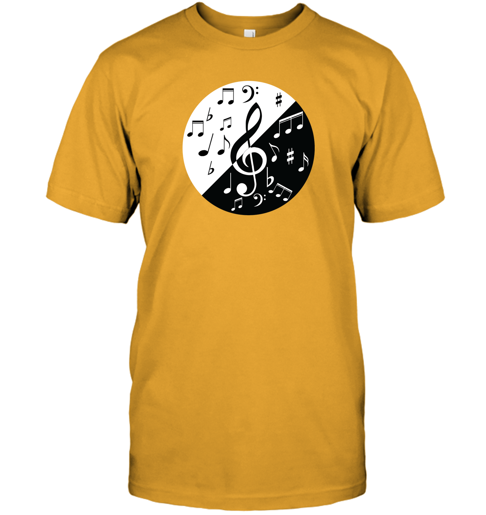 Musical Circle White Black - Hanes Adult Tagless® T-Shirt