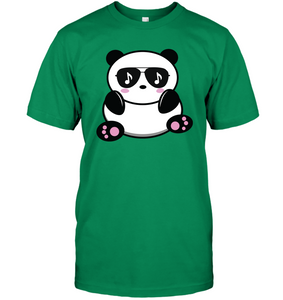Cool Music Loving Panda feeling the beat - Hanes Adult Tagless® T-Shirt