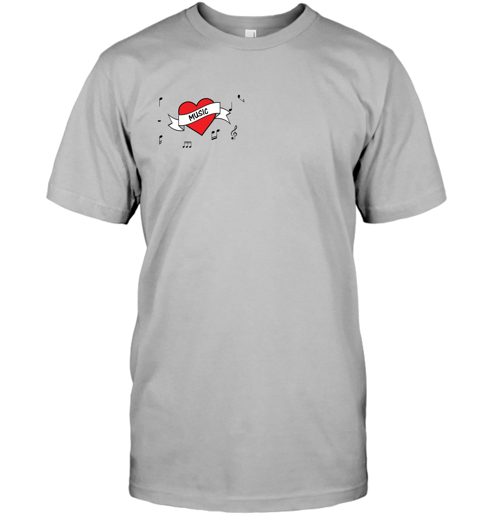 Musical Heart (Pocket Size)  - Hanes Adult Tagless® T-Shirt