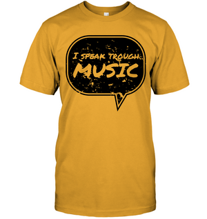 I speak through Music (Black) - Hanes Adult Tagless® T-Shirt