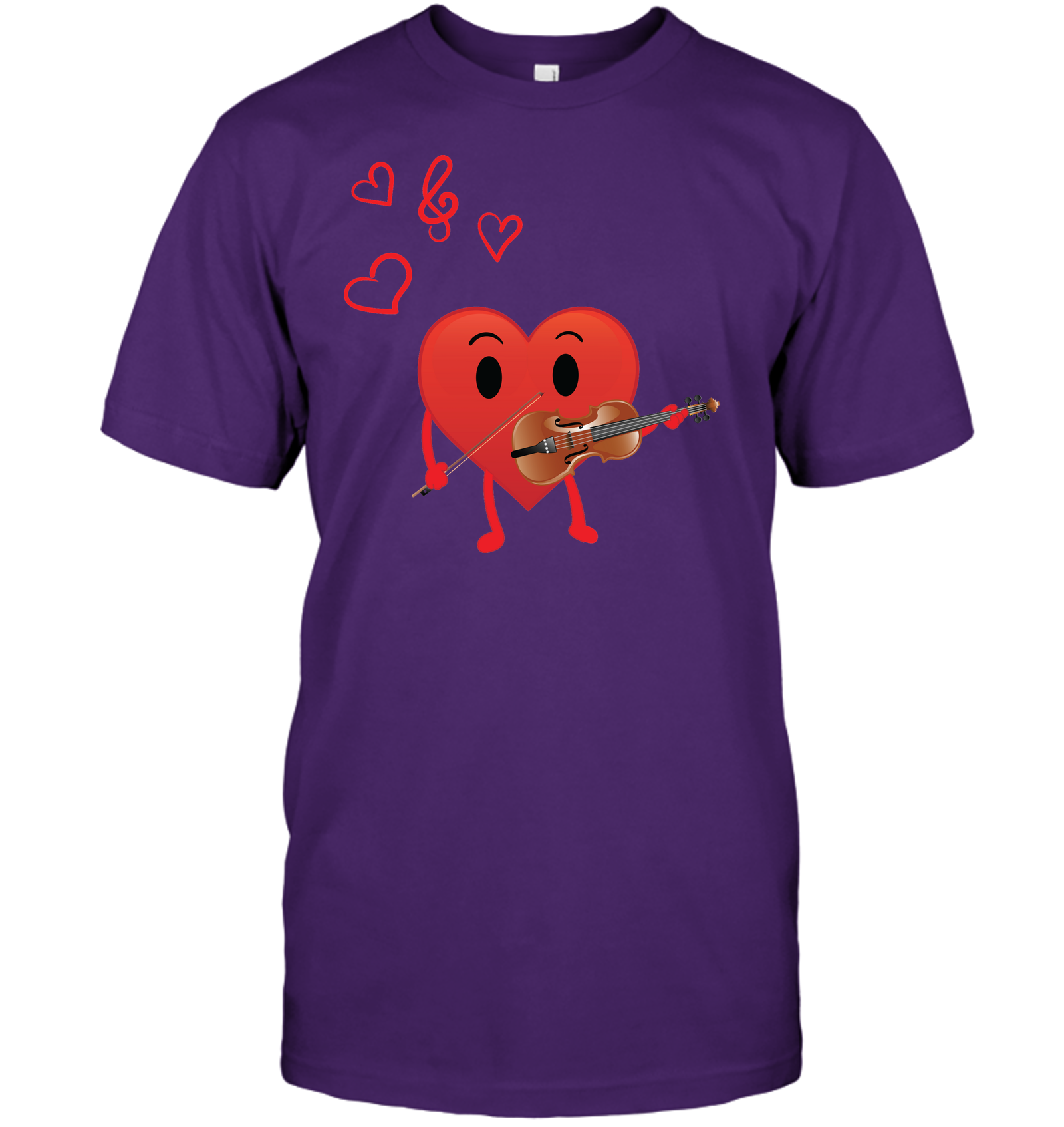 Heart Playing Violin - Hanes Adult Tagless® T-Shirt