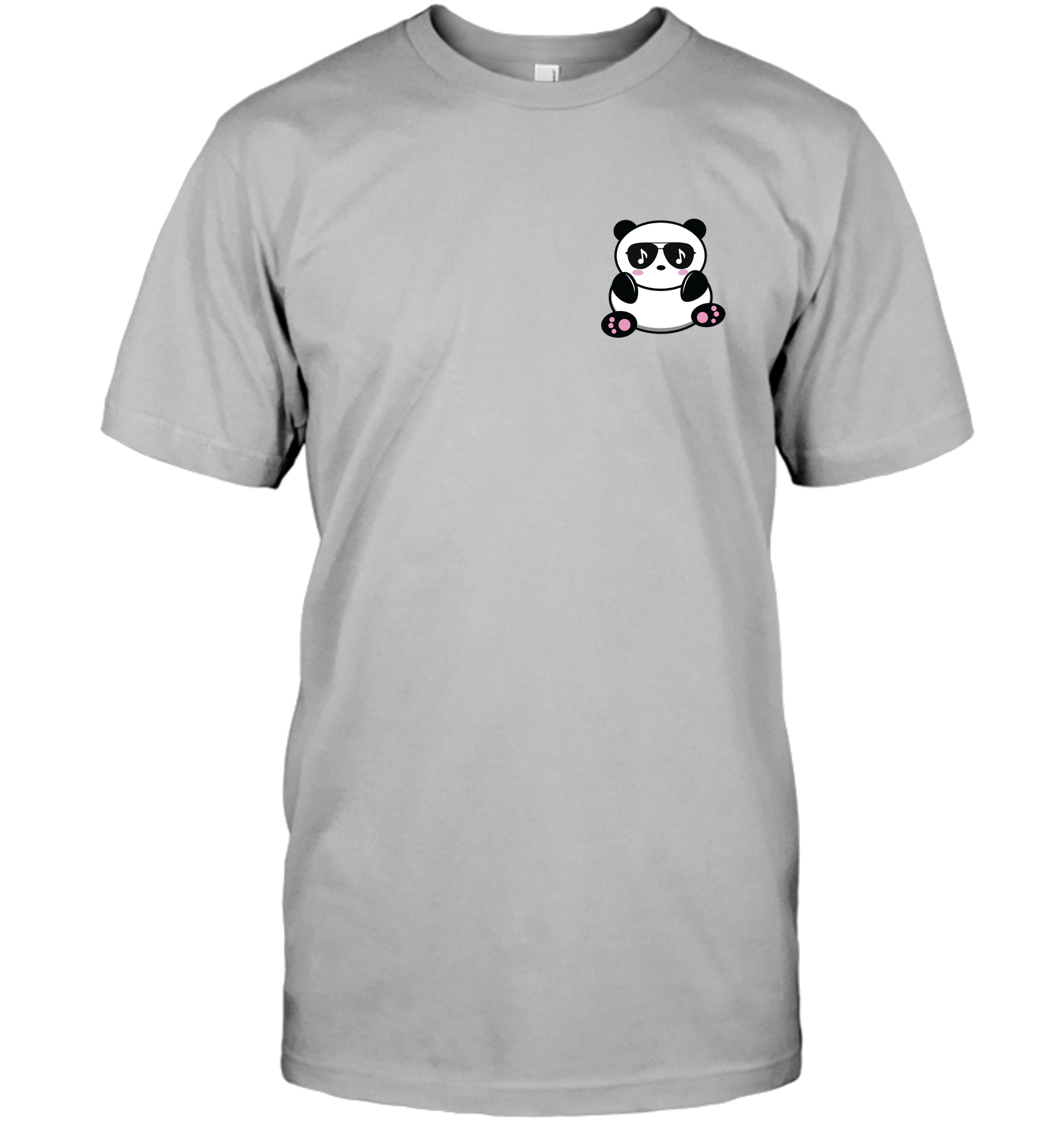 Cool Music Loving Panda feeling the beat (Pocket Size) - Hanes Adult Tagless® T-Shirt