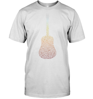 Guitar made of Notes - Hanes Adult Tagless® T-Shirt