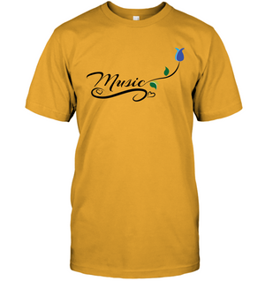 Music and Tulips - Hanes Adult Tagless® T-Shirt