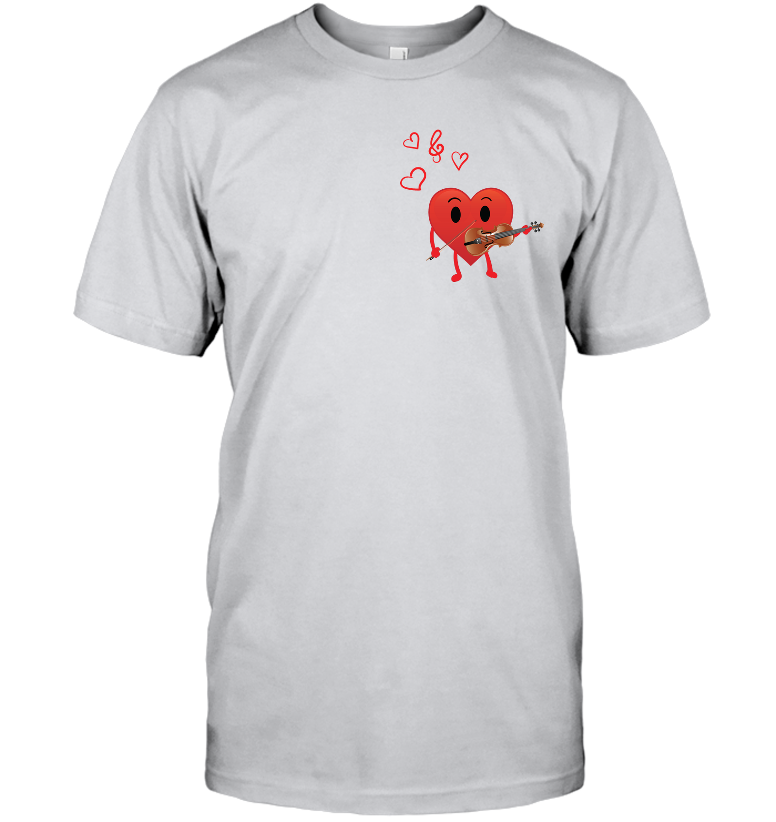 Heart Playing Violin (Pocket Size) - Hanes Adult Tagless® T-Shirt