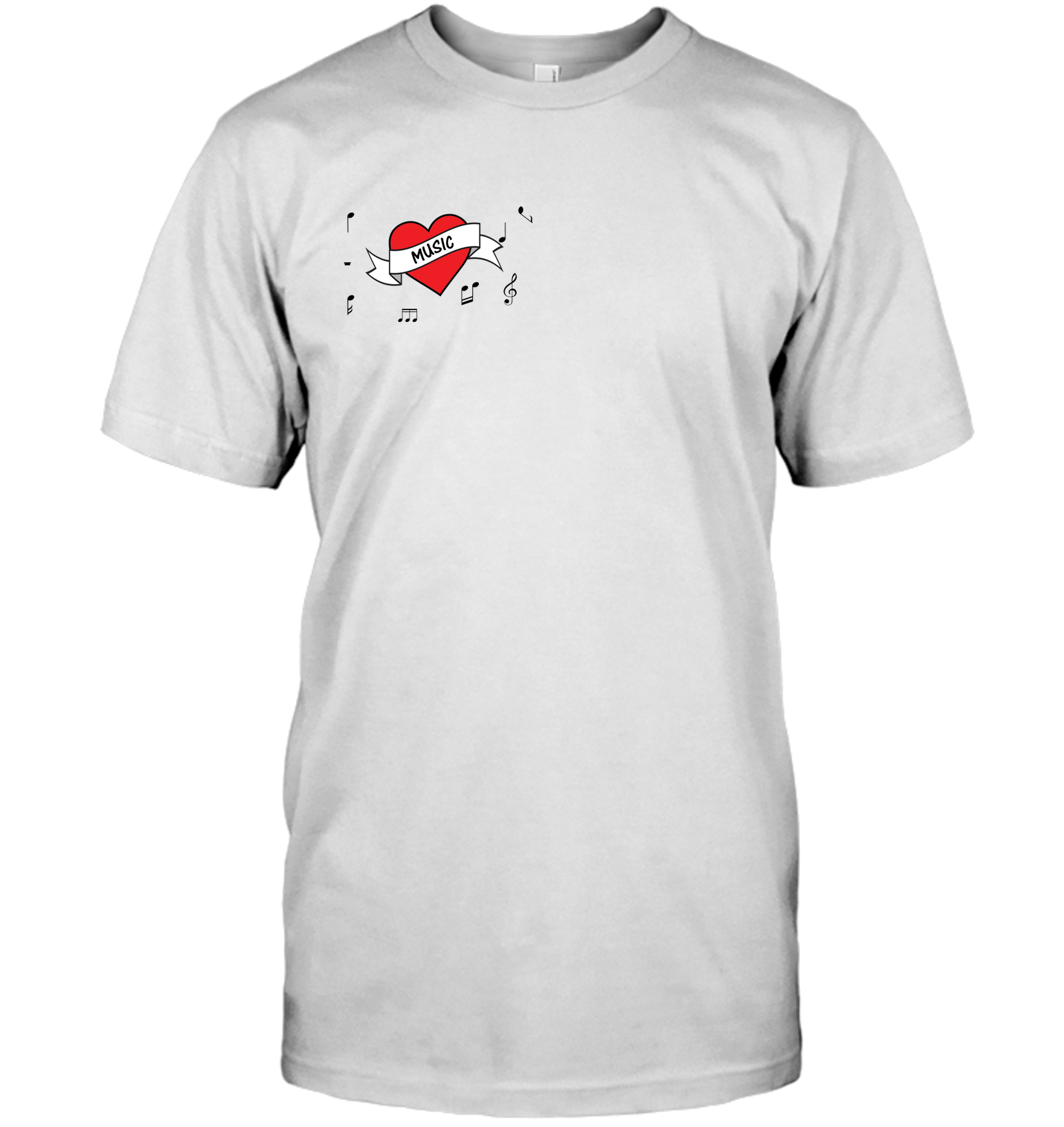 Musical Heart (Pocket Size)  - Hanes Adult Tagless® T-Shirt