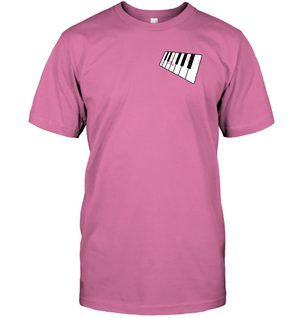 Floating Piano Keyboard (Pocket Size) - Hanes Adult Tagless® T-Shirt