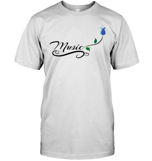 Music and Tulips - Hanes Adult Tagless® T-Shirt