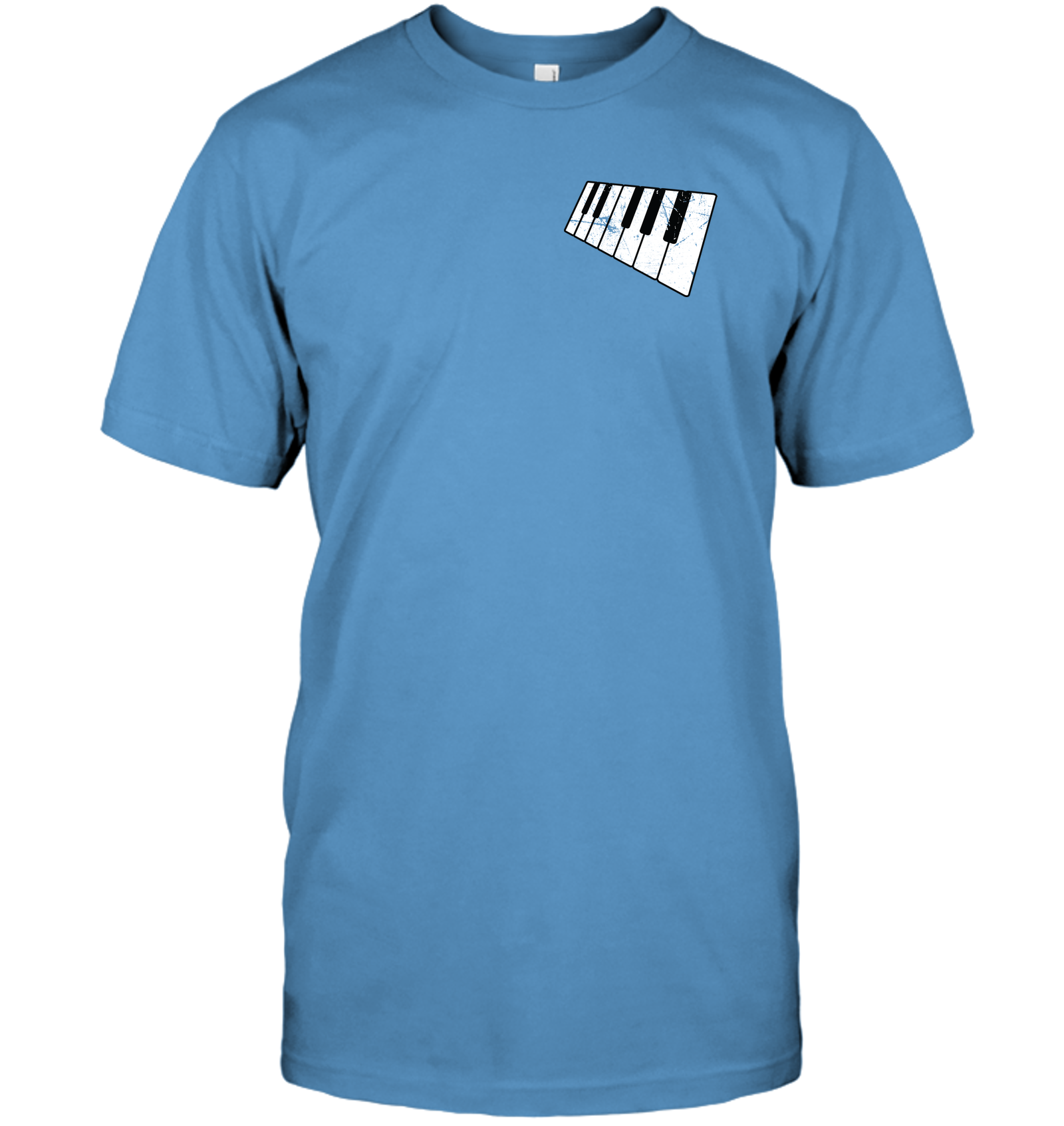 Floating Piano Keyboard (Pocket Size) - Hanes Adult Tagless® T-Shirt