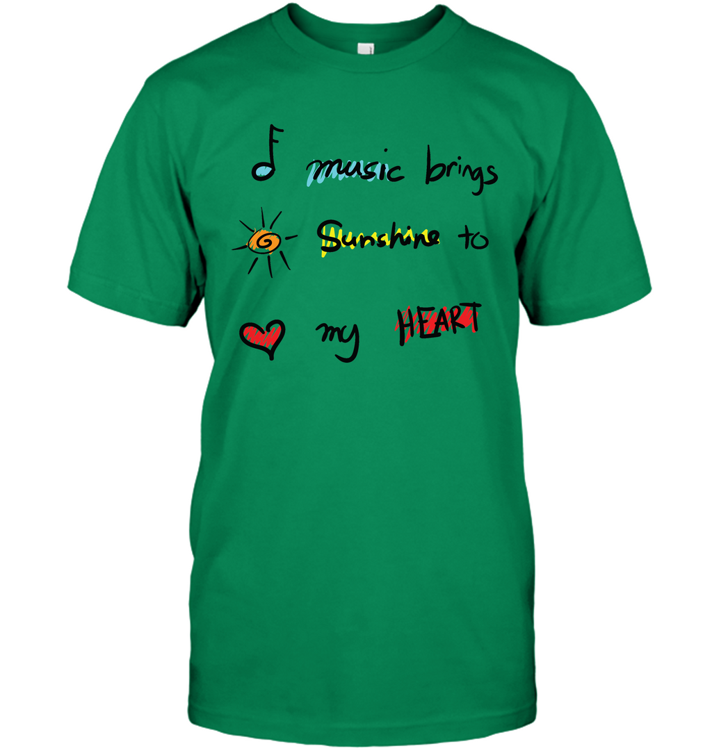 Music brings Sunshine to my Heart - Hanes Adult Tagless® T-Shirt