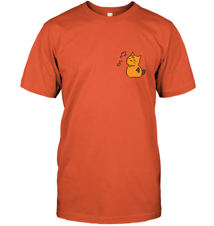 Singing Kitty (Pocket Size) - Hanes Adult Tagless® T-Shirt