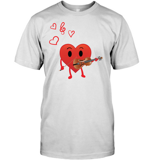 Heart Playing Violin - Hanes Adult Tagless® T-Shirt