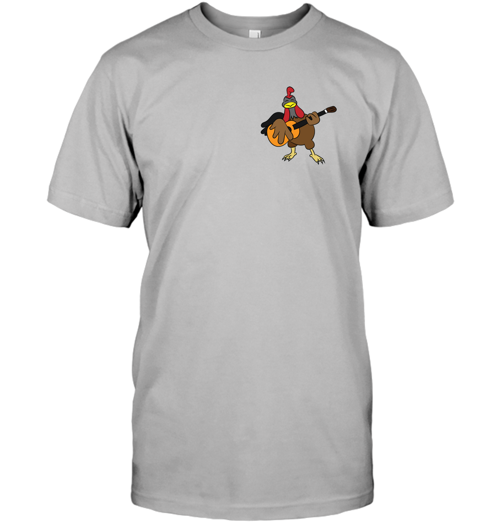 Chicken with Guitar (Pocket Size) - Hanes Adult Tagless® T-Shirt