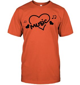 Music Hearts and Notes - Hanes Adult Tagless® T-Shirt