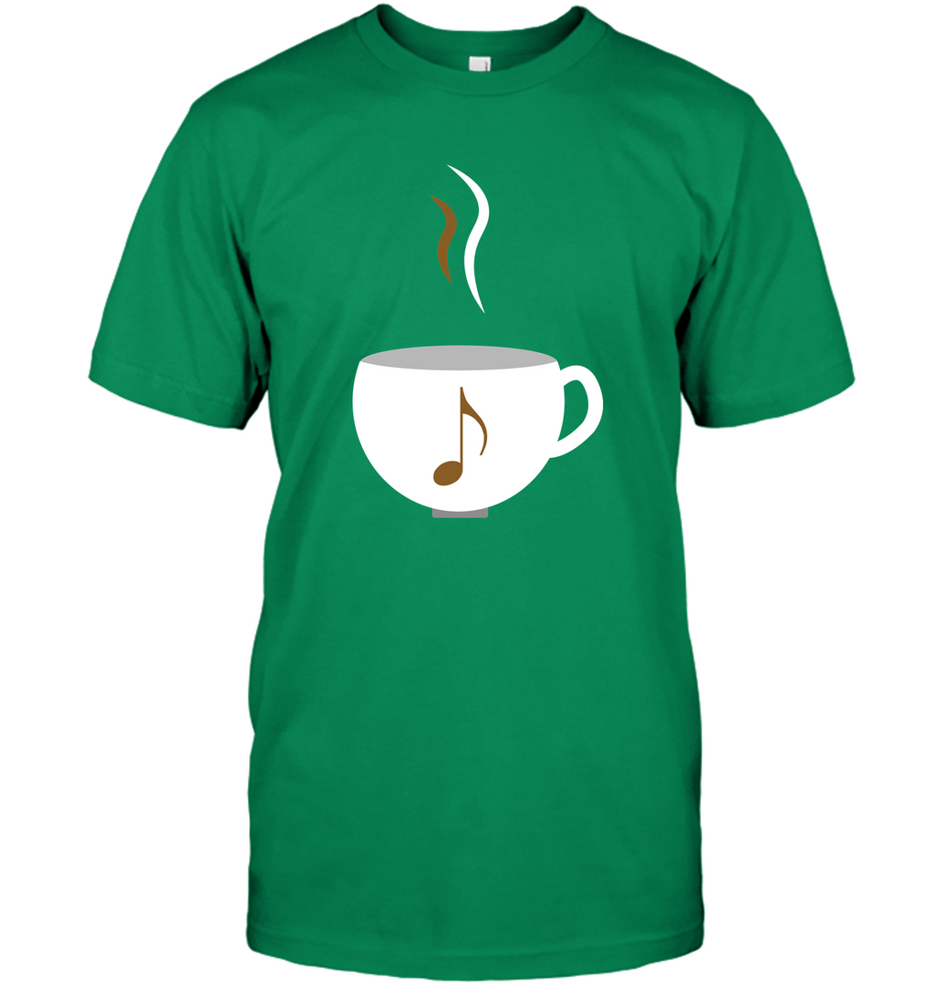 I Love Coffee with a splash of music - Hanes Adult Tagless® T-Shirt