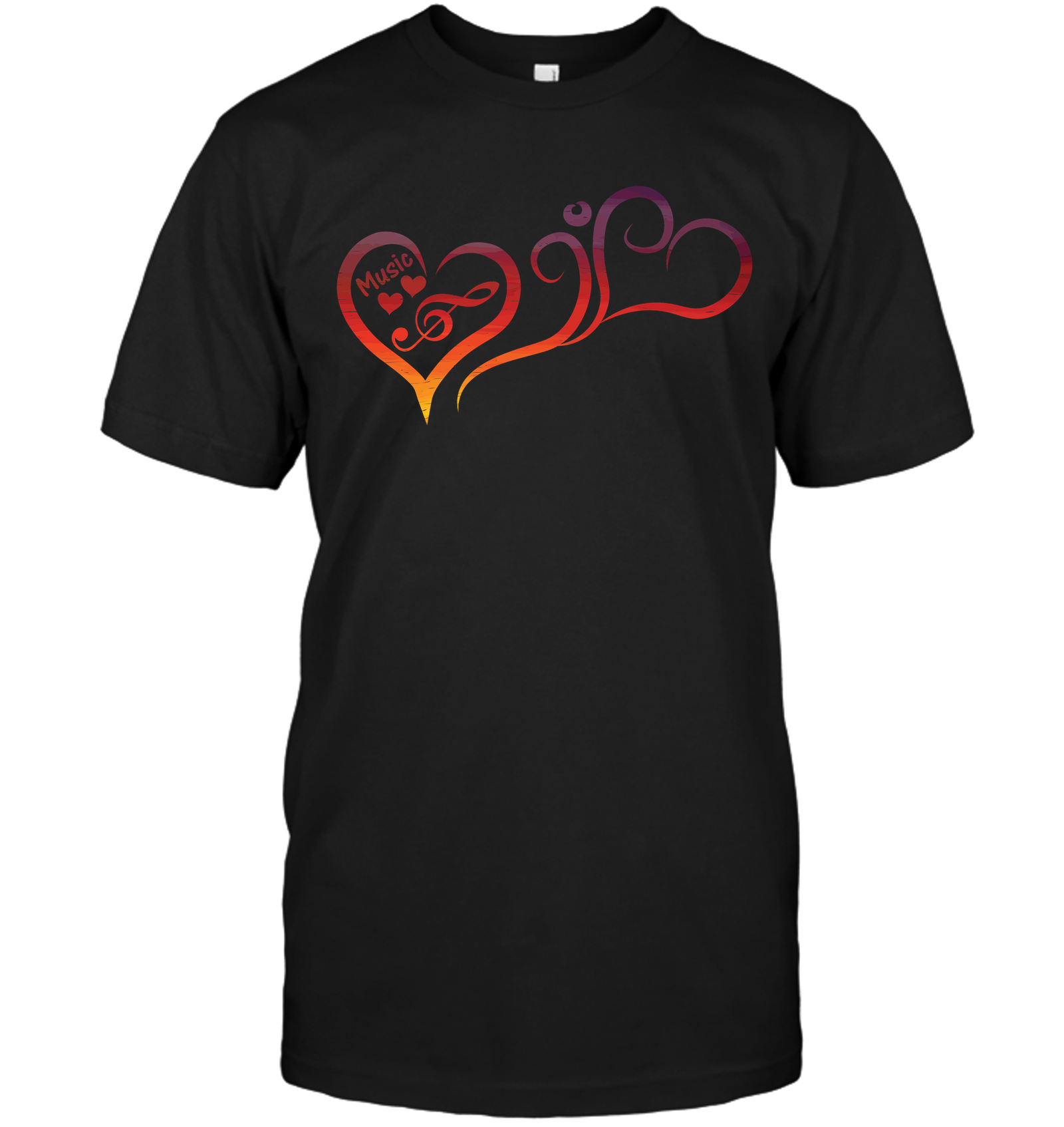 Hearts Music Fun - Hanes Adult Tagless® T-Shirt