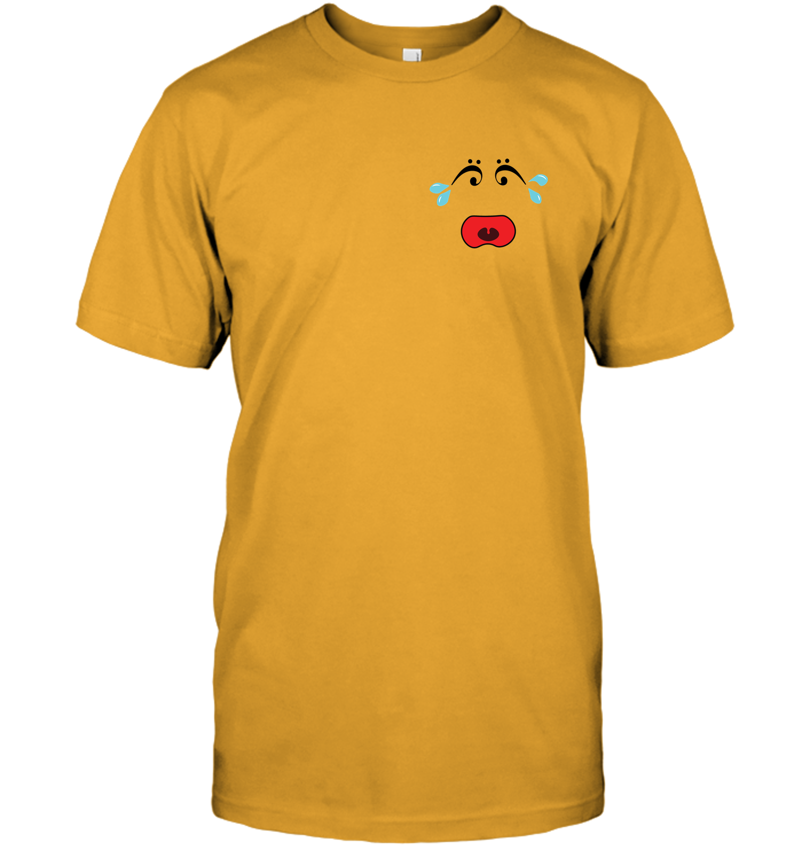 I Miss Music Teary Face (Pocket Size) - Hanes Adult Tagless® T-Shirt
