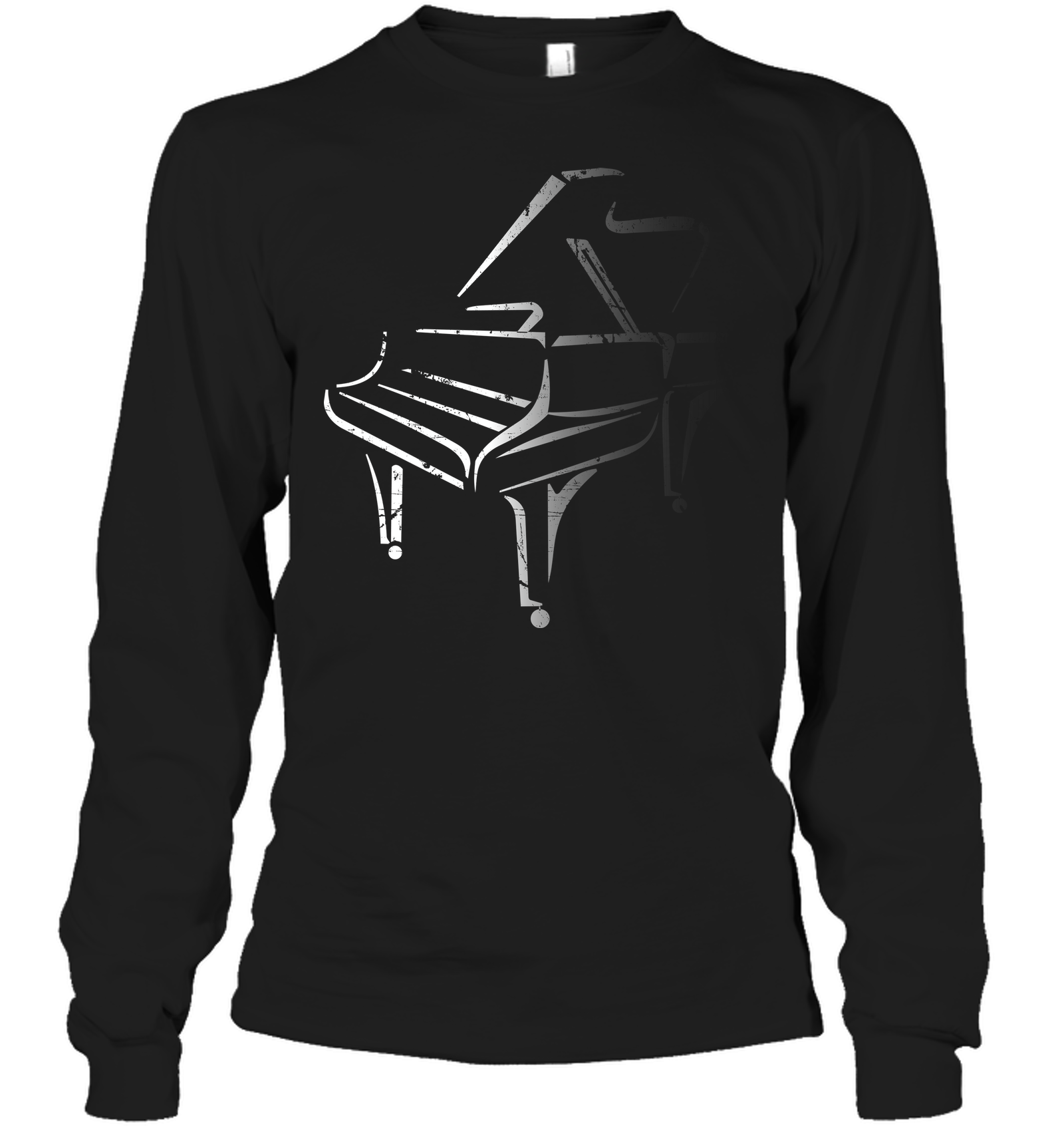 White Piano in the Shadows - Gildan Adult Classic Long Sleeve T-Shirt