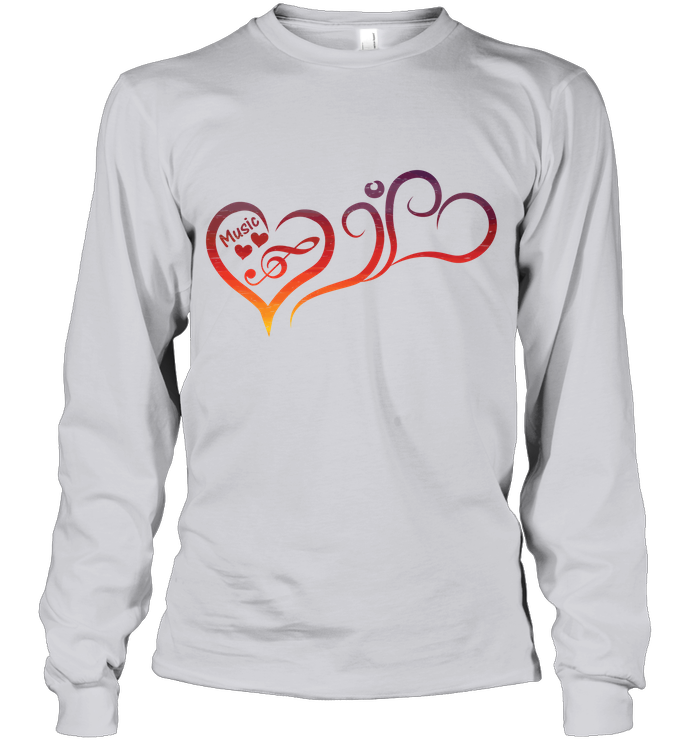 Hearts Music Fun - Gildan Adult Classic Long Sleeve T-Shirt