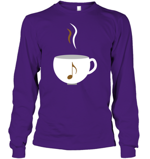 I Love Coffee with a splash of music - Gildan Adult Classic Long Sleeve T-Shirt