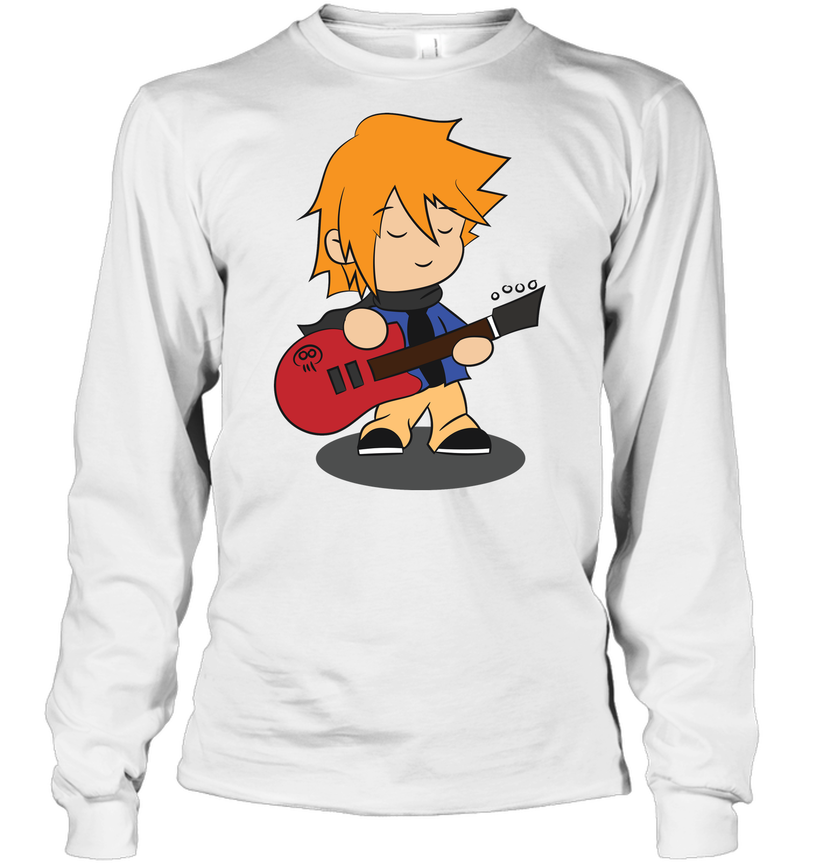 Boy with Guitar - Gildan Adult Classic Long Sleeve T-Shirt