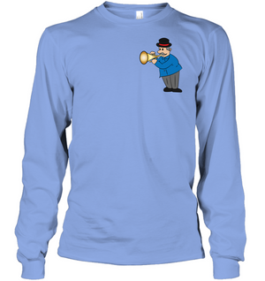 Man with Trumpet (Pocket Size) - Gildan Adult Classic Long Sleeve T-Shirt