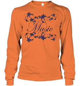 Music with Flowers - Gildan Adult Classic Long Sleeve T-Shirt