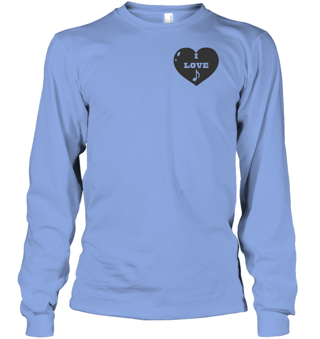 I Love Note Heart (Pocket Size) - Gildan Adult Classic Long Sleeve T-Shirt
