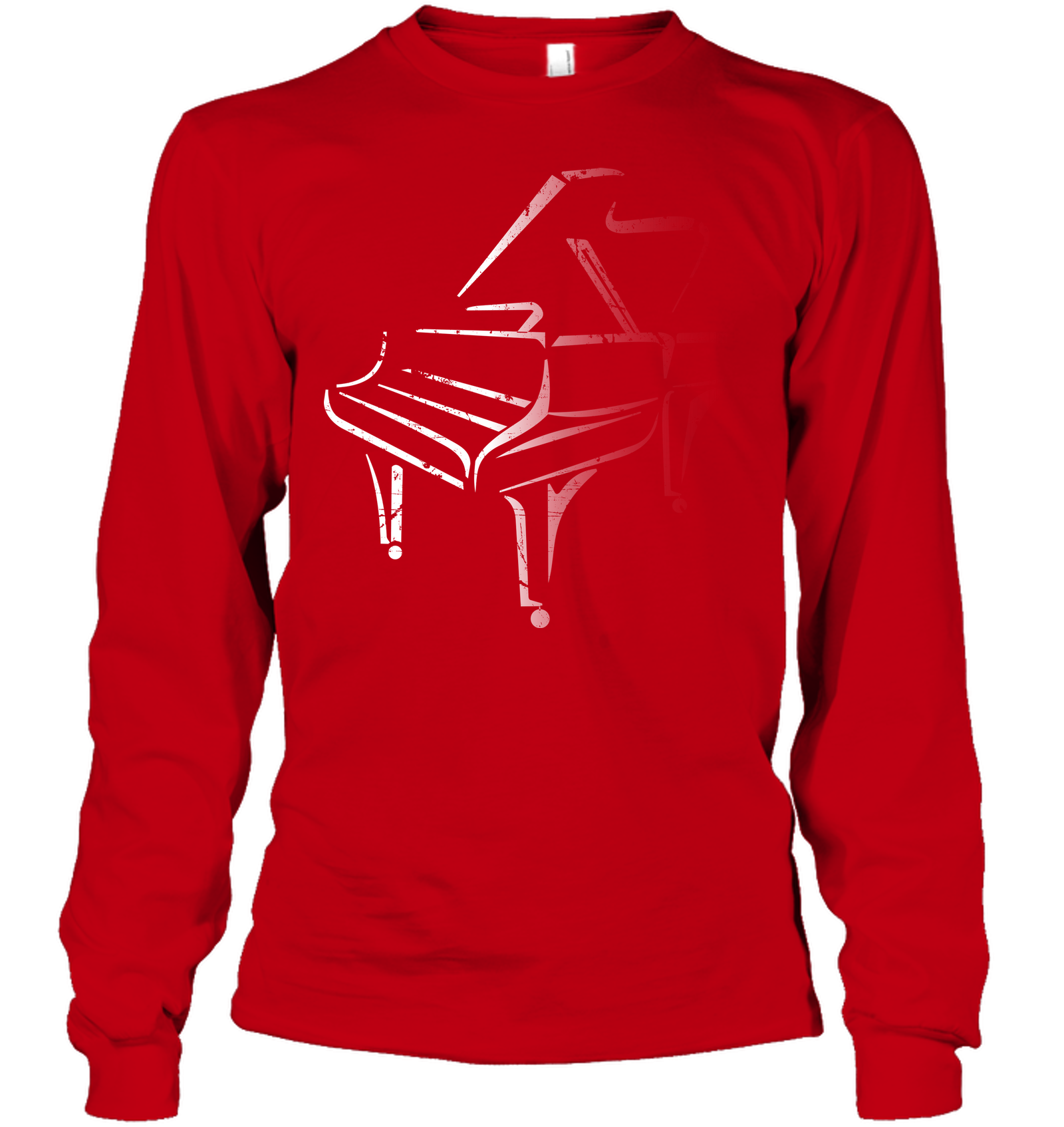 White Piano in the Shadows - Gildan Adult Classic Long Sleeve T-Shirt