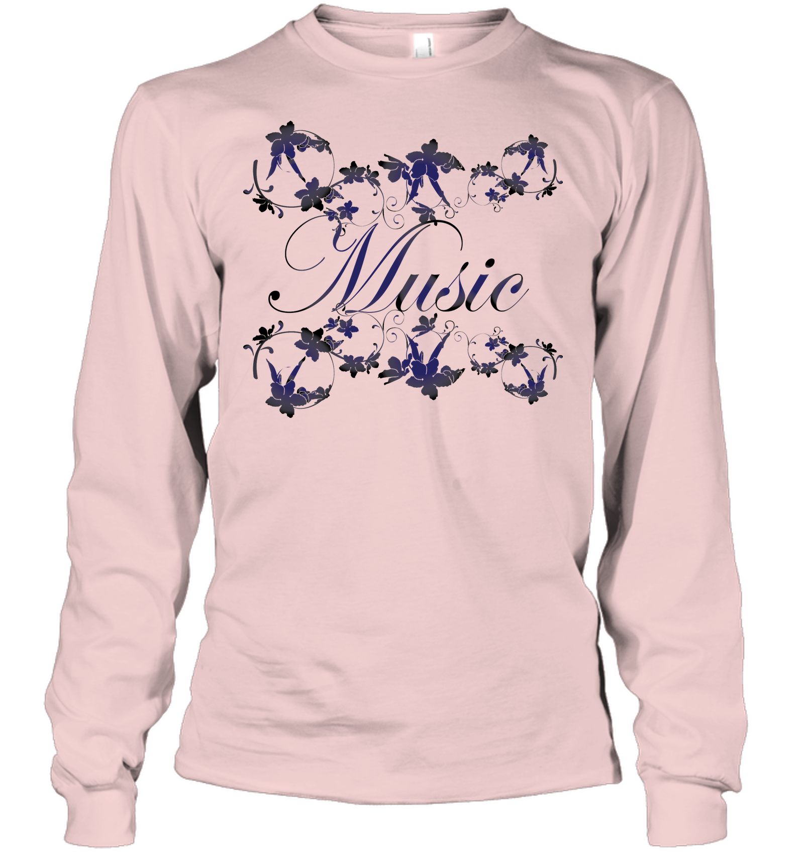 Music with Flowers - Gildan Adult Classic Long Sleeve T-Shirt