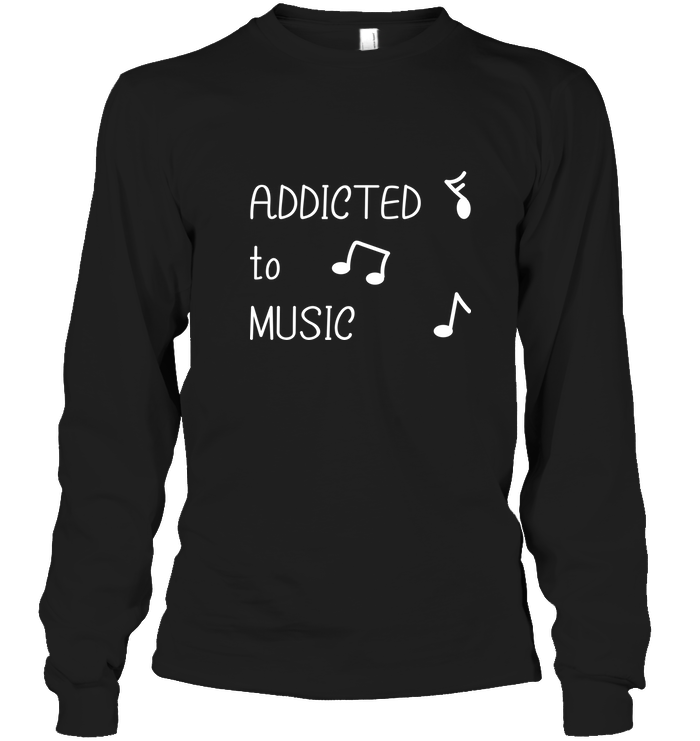 Addicted to Music - Gildan Adult Classic Long Sleeve T-Shirt