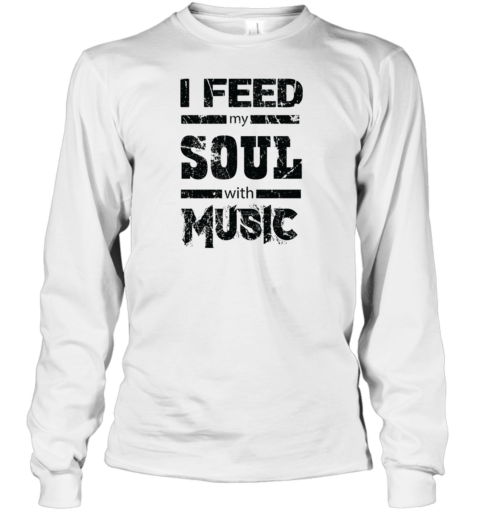 I Feed My Soul With Music - Gildan Adult Classic Long Sleeve T-Shirt
