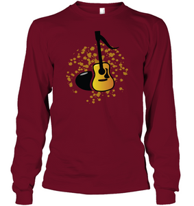 Acoustic Guitar Note - Gildan Adult Classic Long Sleeve T-Shirt