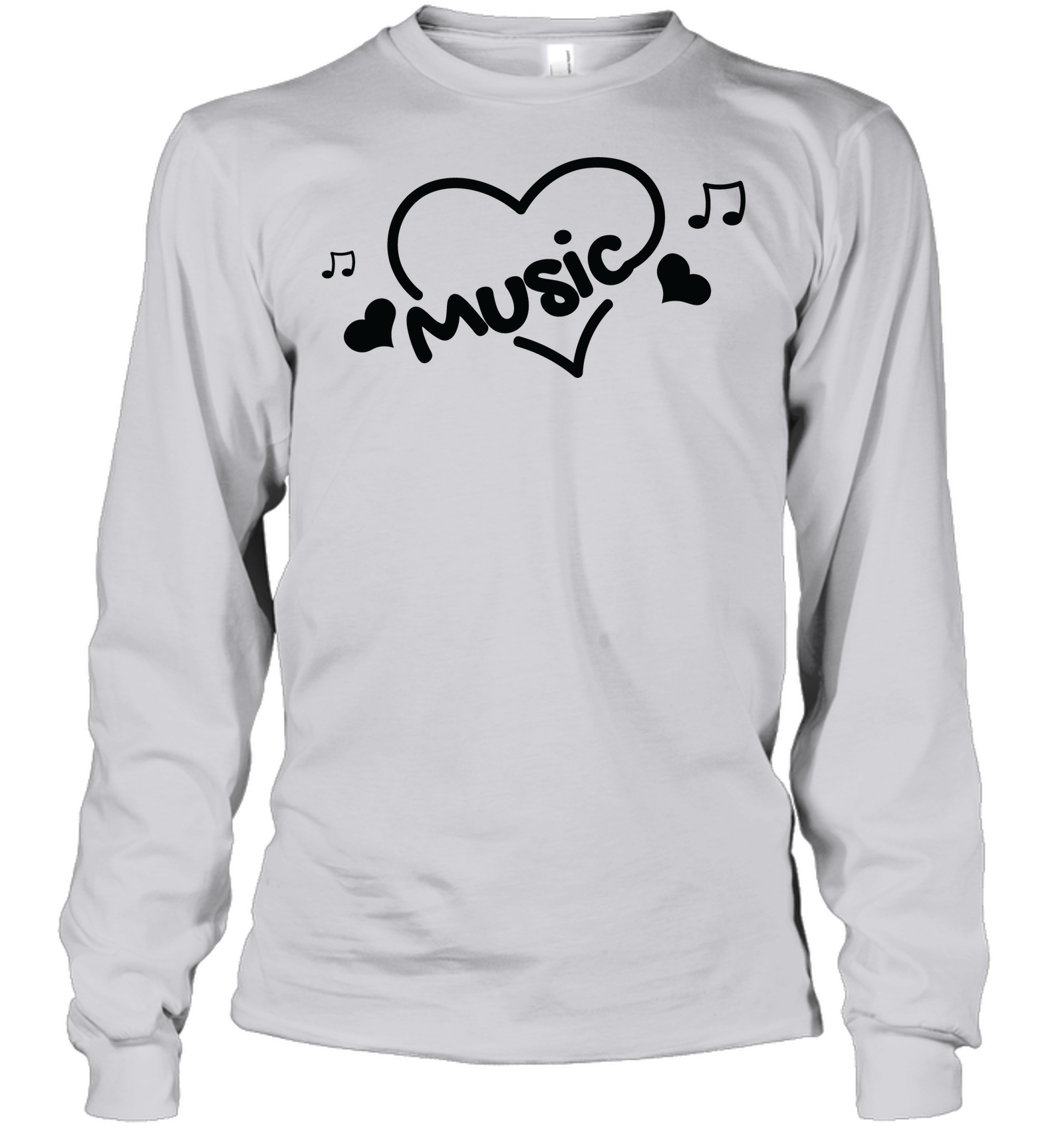 Music Hearts and Notes - Gildan Adult Classic Long Sleeve T-Shirt