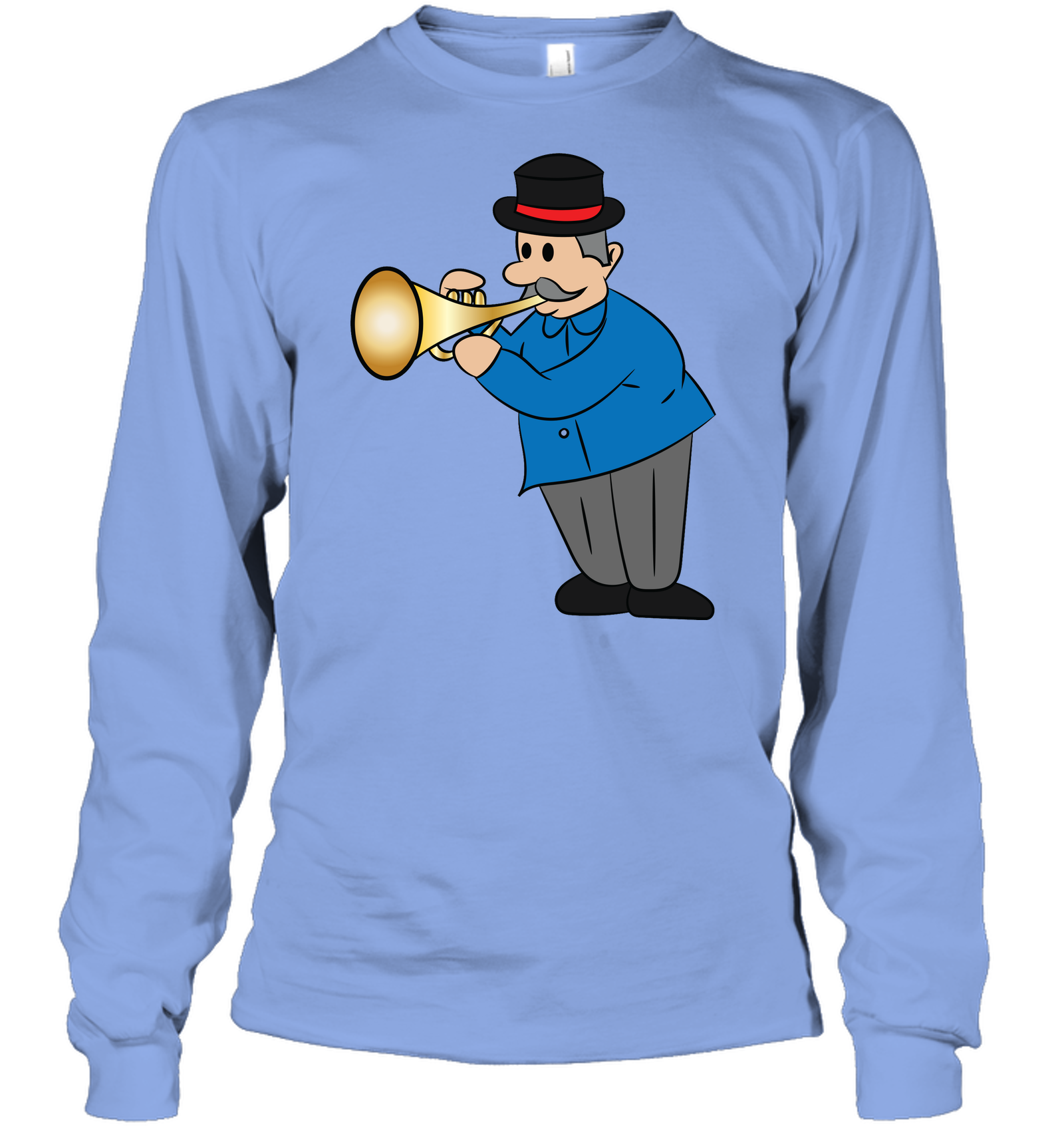 Man with Trumpet - Gildan Adult Classic Long Sleeve T-Shirt