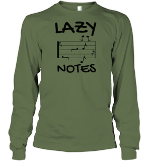 Lazy Notes (Black) - Gildan Adult Classic Long Sleeve T-Shirt