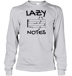 Lazy Notes (Black) - Gildan Adult Classic Long Sleeve T-Shirt