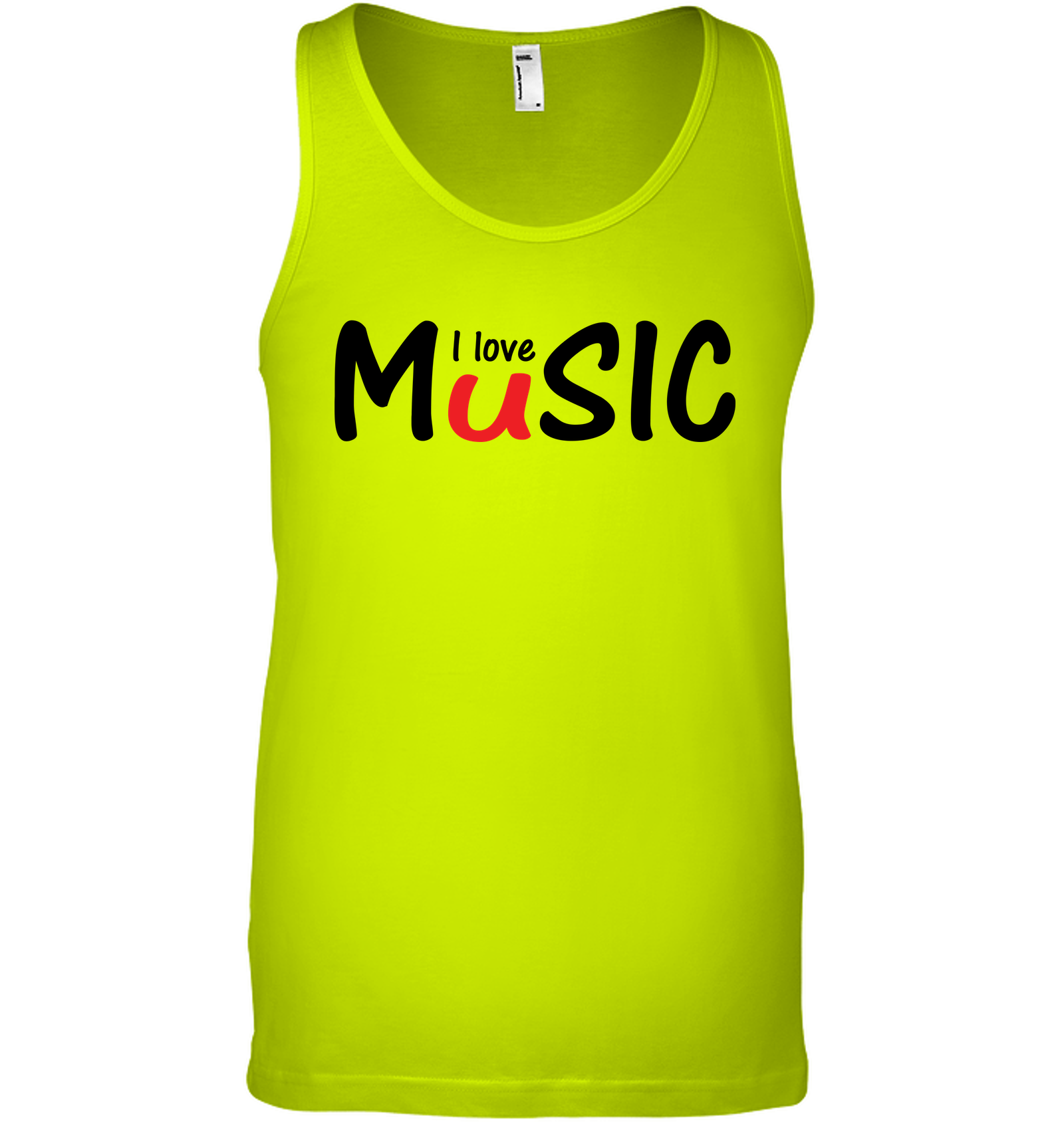 I Love Music plain and simple - Bella + Canvas Unisex Jersey Tank