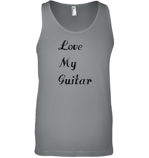 Love My Guitar simple and true - Bella + Canvas Unisex Jersey Tank