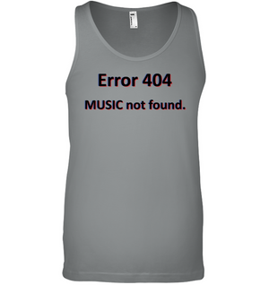 Error 404 Music not Found - Bella + Canvas Unisex Jersey Tank