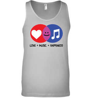 Love and Music is Happiness - Bella + Canvas Unisex Jersey Tank