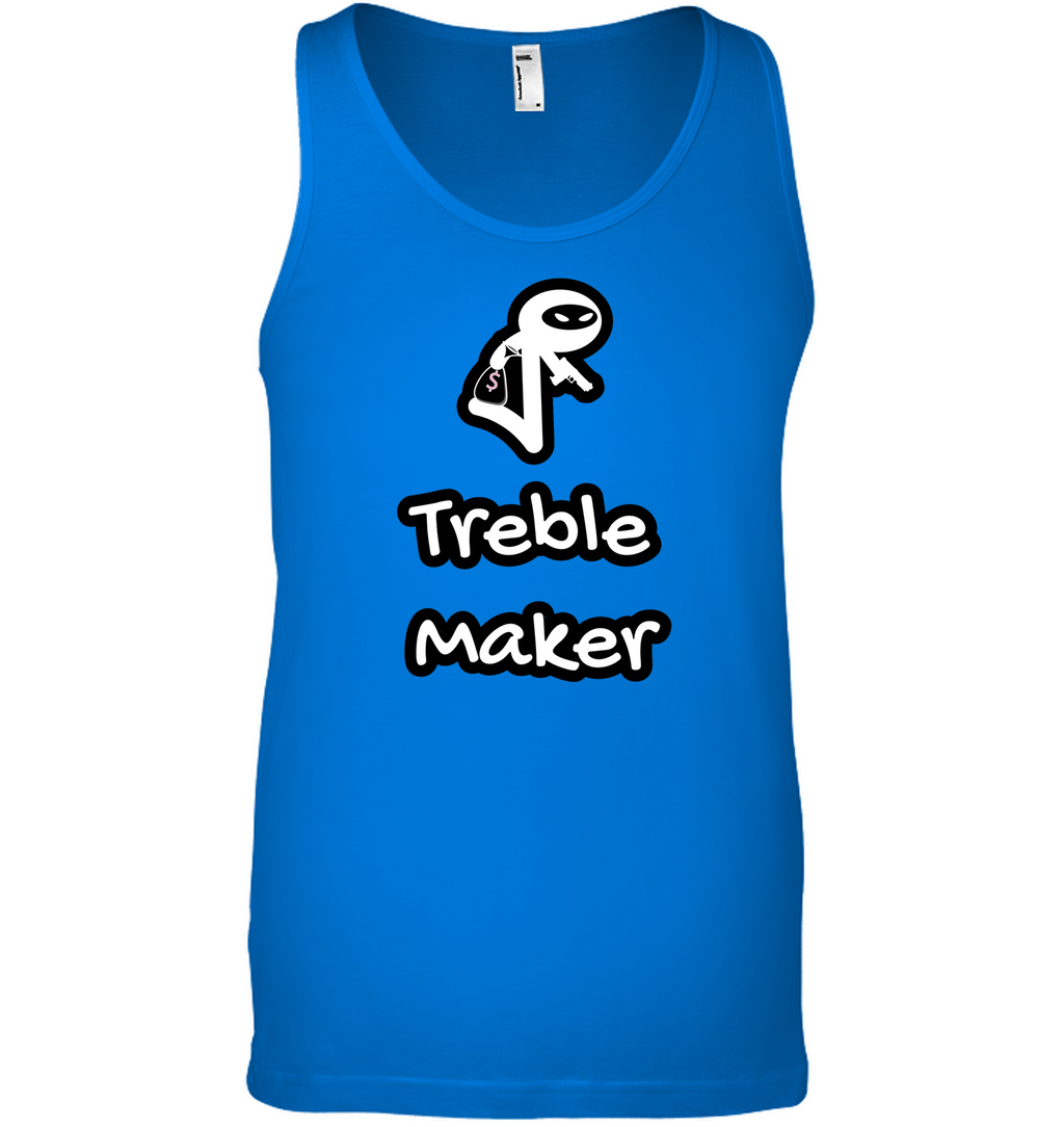 Treble Maker Robber White - Bella + Canvas Unisex Jersey Tank