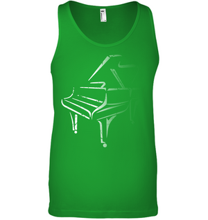 White Piano in the Shadows - Bella + Canvas Unisex Jersey Tank