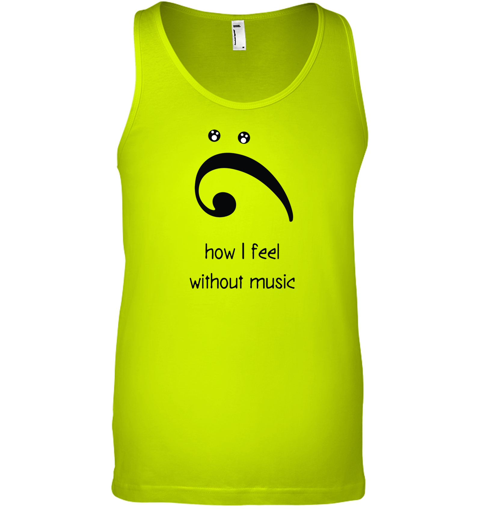 How I Feel Without Music - Bella + Canvas Unisex Jersey Tank