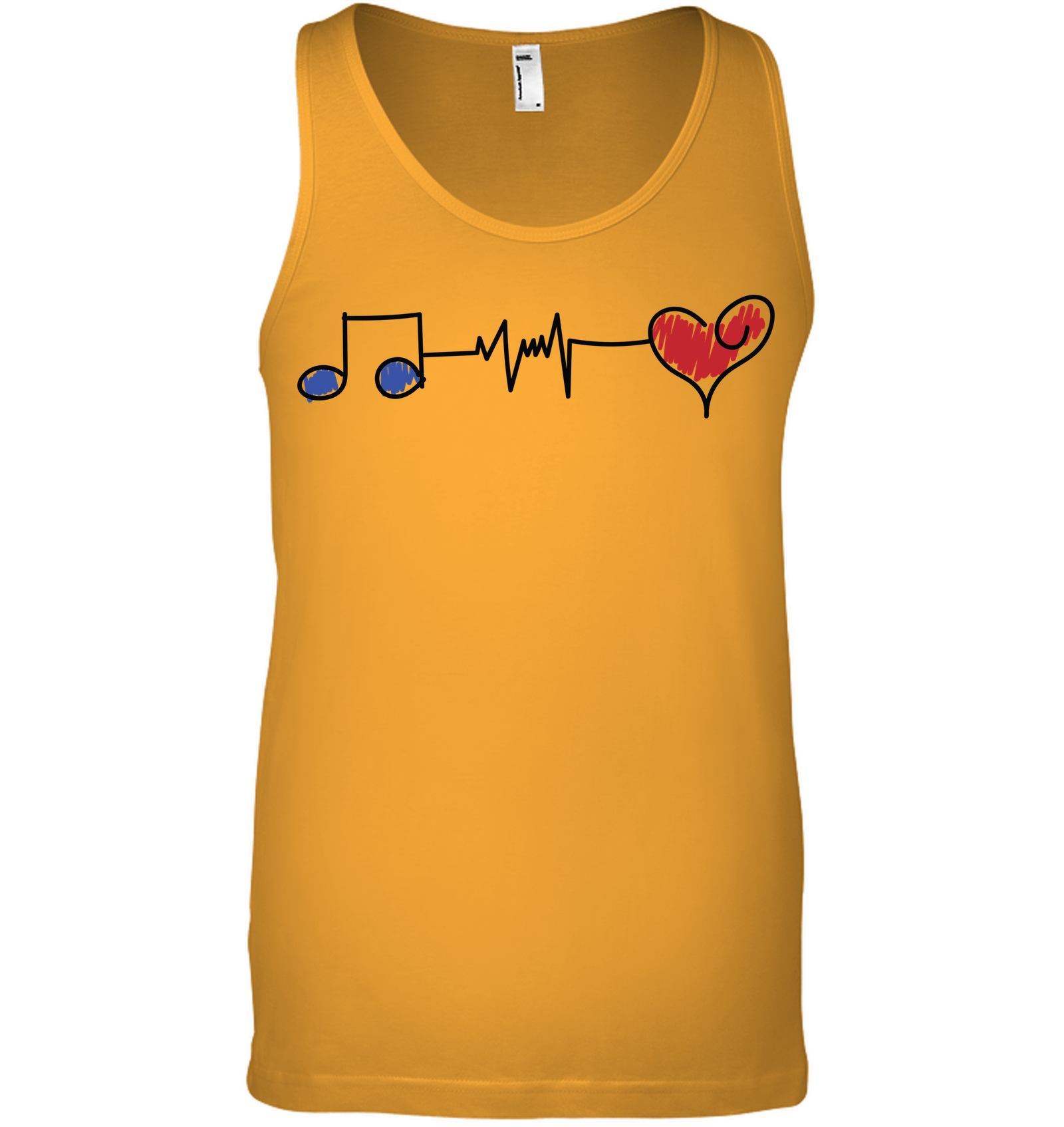 Musical Connections Blue - Bella + Canvas Unisex Jersey Tank