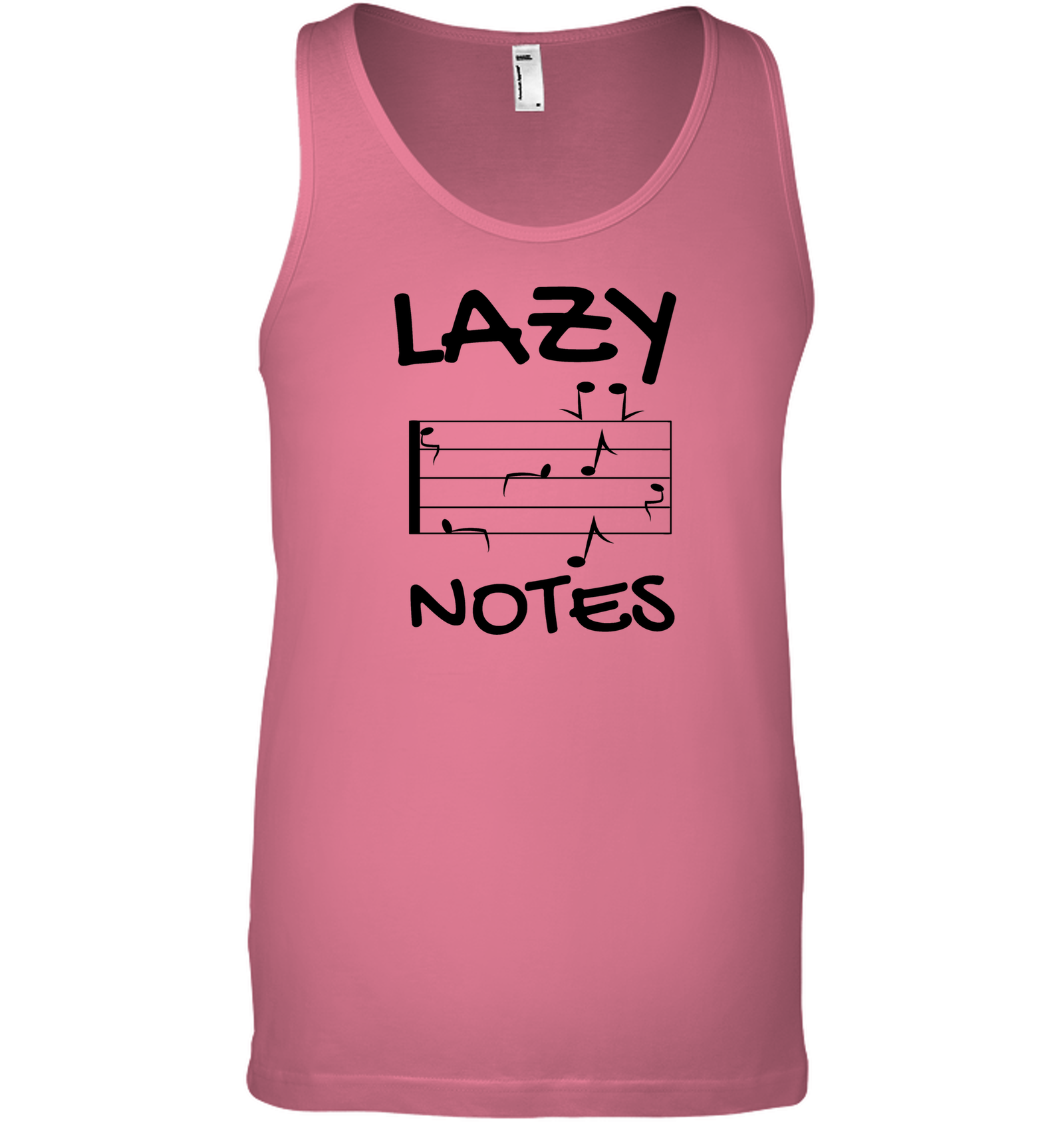 Lazy Notes (Black) - Bella + Canvas Unisex Jersey Tank