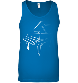 White Piano in the Shadows - Bella + Canvas Unisex Jersey Tank