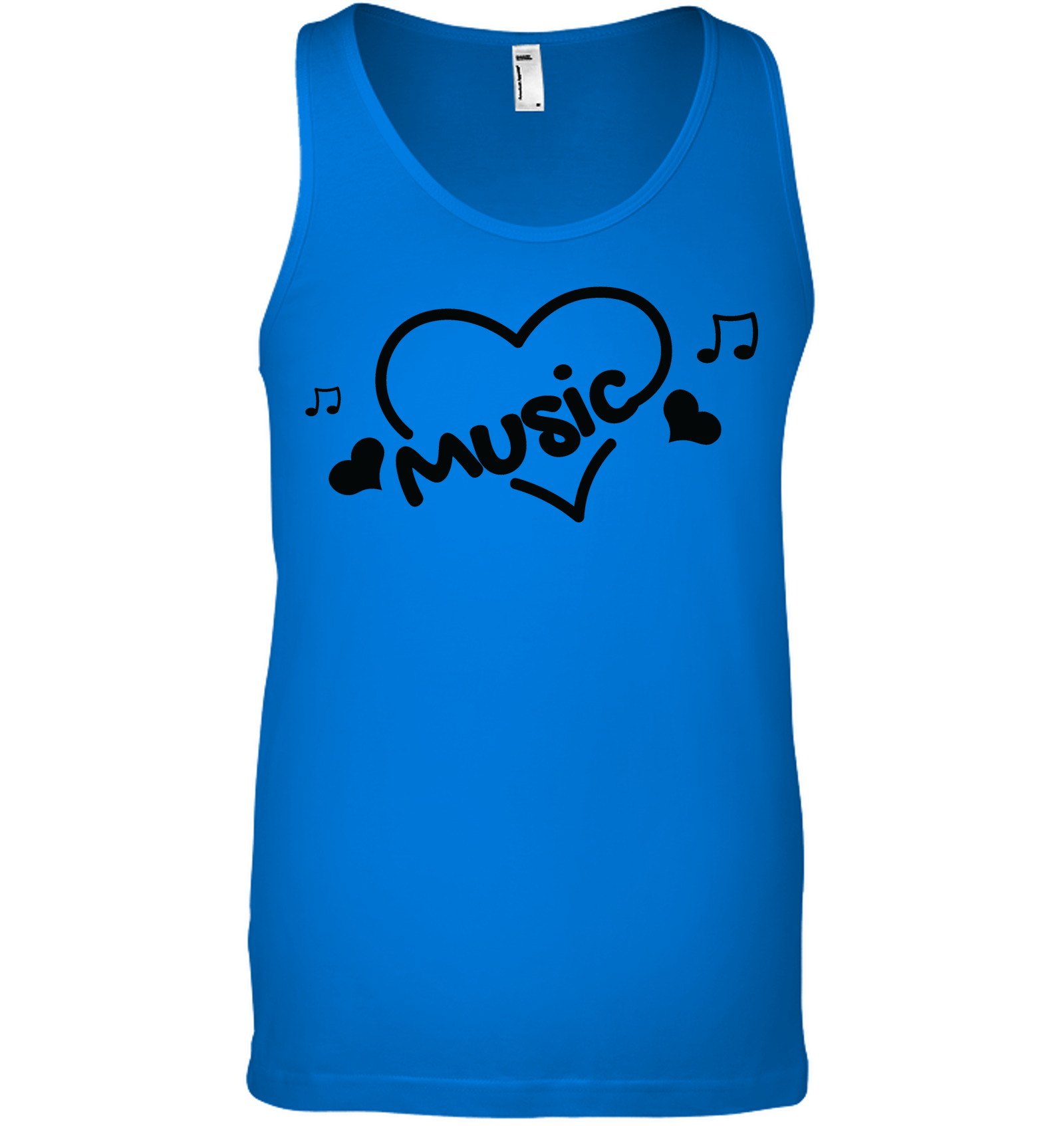 Music Hearts and Notes - Bella + Canvas Unisex Jersey Tank