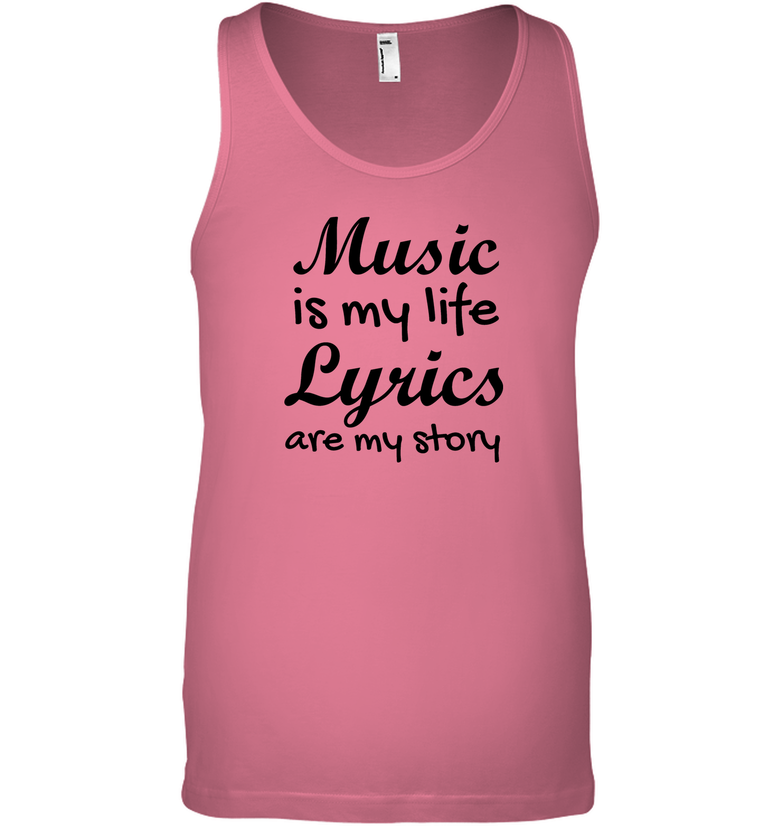 Music is my life Lyrics are my story - Bella + Canvas Unisex Jersey Tank