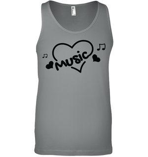 Music Hearts and Notes - Bella + Canvas Unisex Jersey Tank